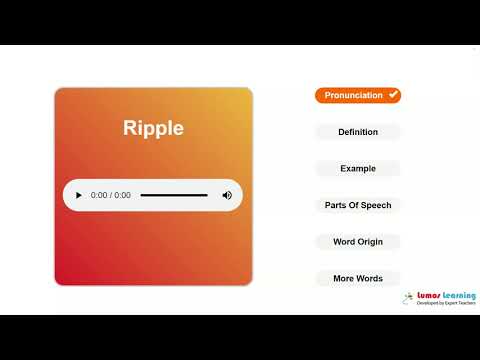 RIPPLE | definition in the Cambridge Learner’s Dictionary