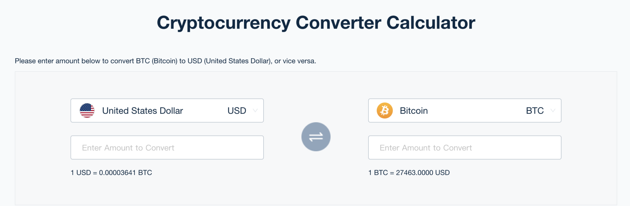 1 USD to BTC - Convert US Dollar in Bitcoin