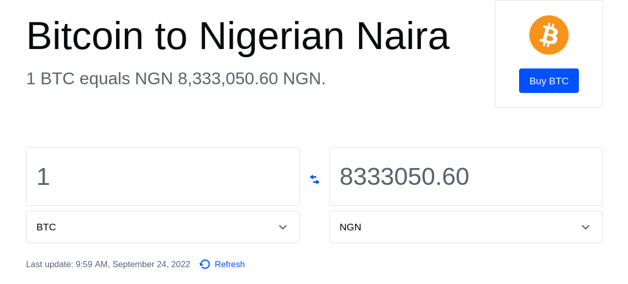 1 BTC to NGN on Binance - Convert Bitcoin to Nigerian Naira using Binance exchange rate