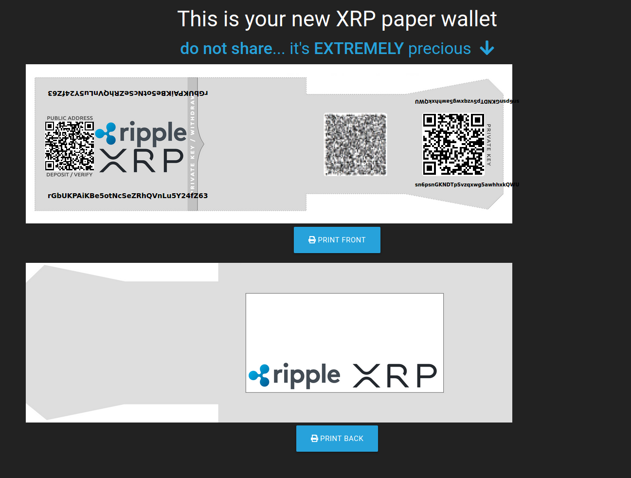 How to Create a Ripple Paper Wallet - Coindoo