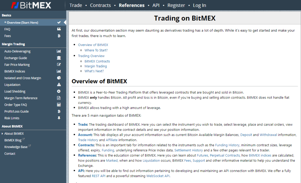 An Overview of the BitMEX APIs