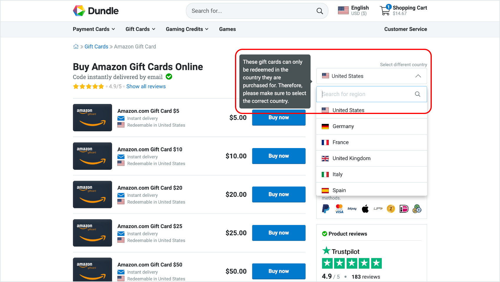 Can I purchase an Amazon Gift Card using Paypal Cr - Page 2 - PayPal Community