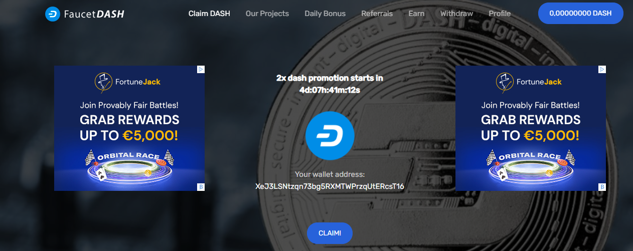 Dash Testnet Faucet