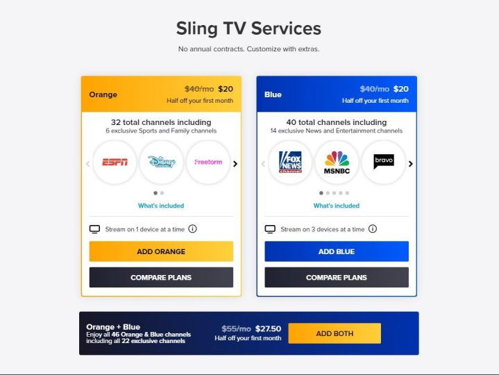 Sling TV: Stream Live TV Channels, Sports, & News Online