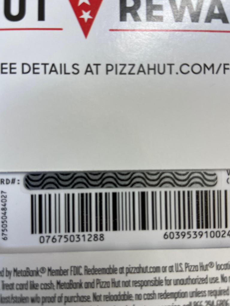 Free $ Pizza Hut Gift Card