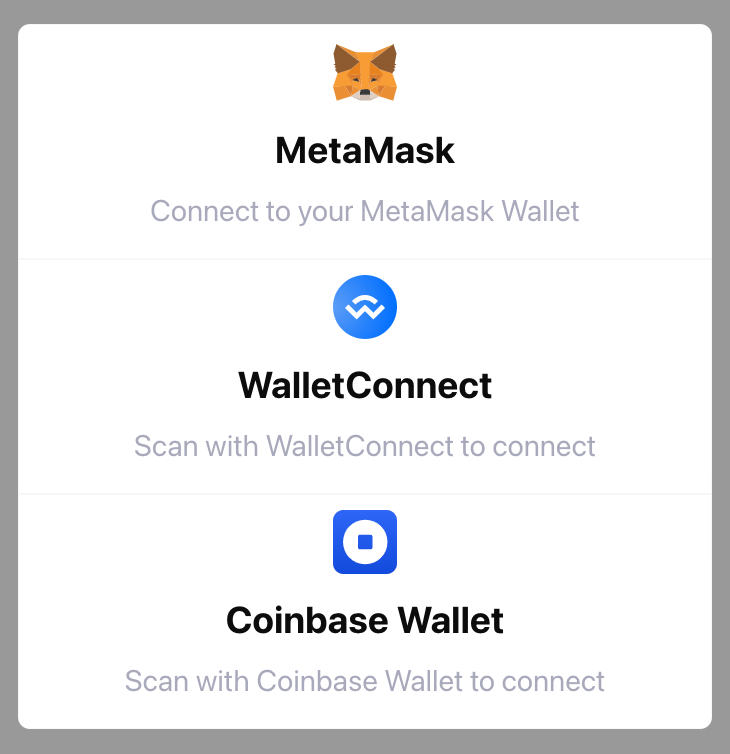Login with Metamask and WalletConnect.