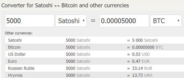 Convert SATOSHI to USD - ADVFN