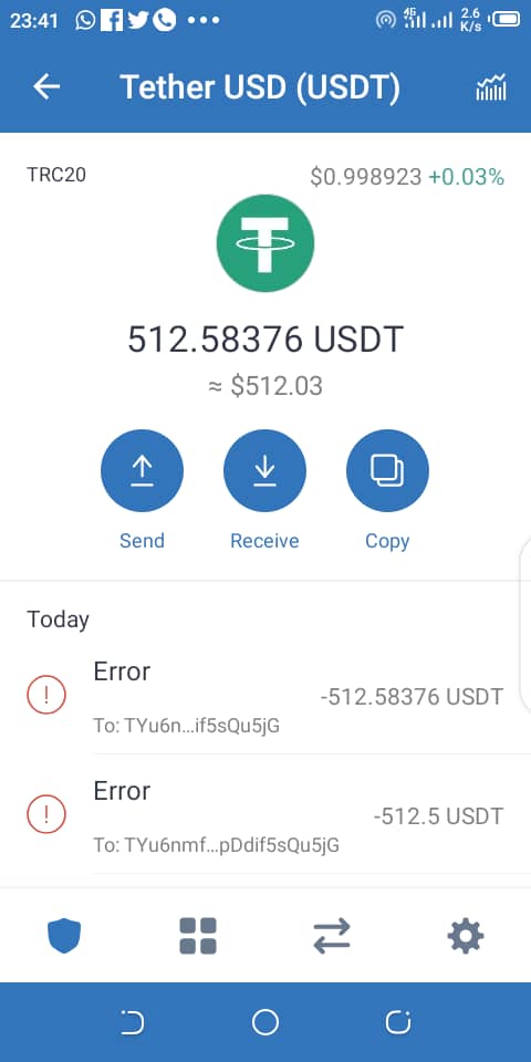 Deposit or withdraw Tether USDT TRC20 : Help Center