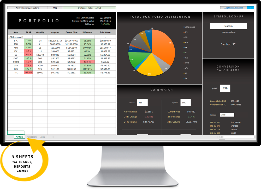 Crypto Spreadsheet Tracker