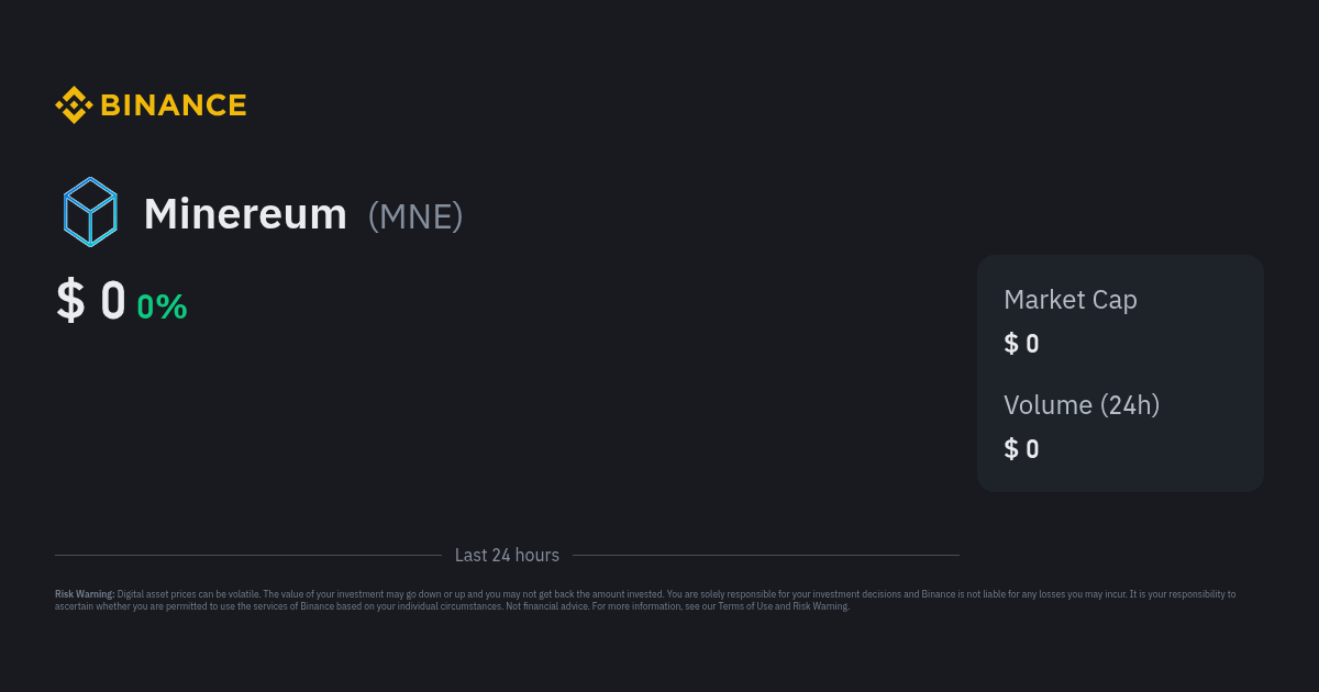 MNE ($) - Minereum Price Chart, Value, News, Market Cap | CoinFi