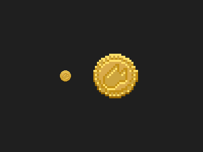 Pixel Art Spinning Coin Gif, HD Png Download - kindpng