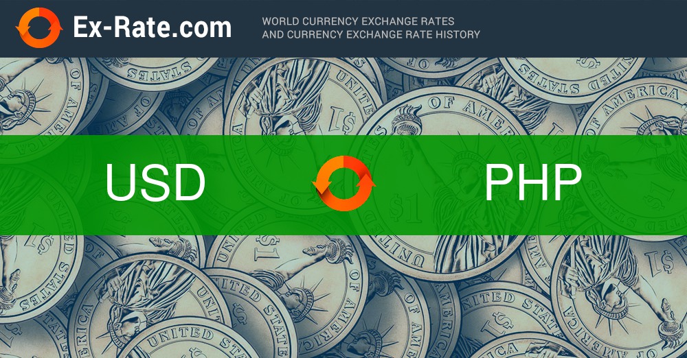 US Dollar to Philippine Peso or convert USD to PHP