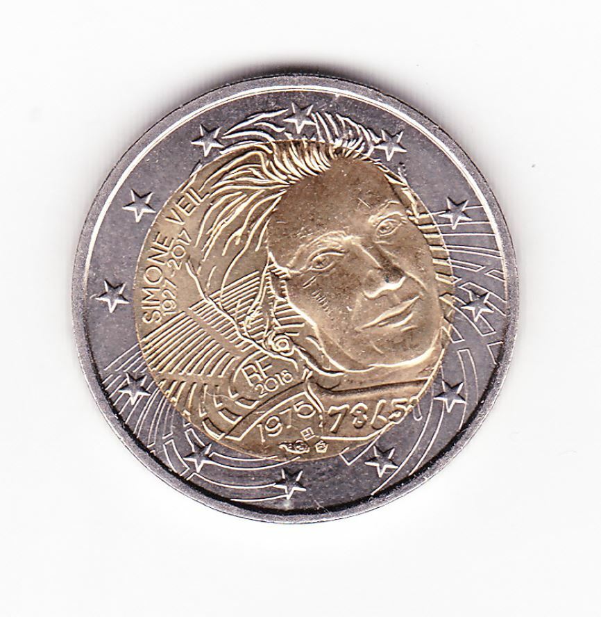 France Simone Veil 2 Euro Commemorative Coin