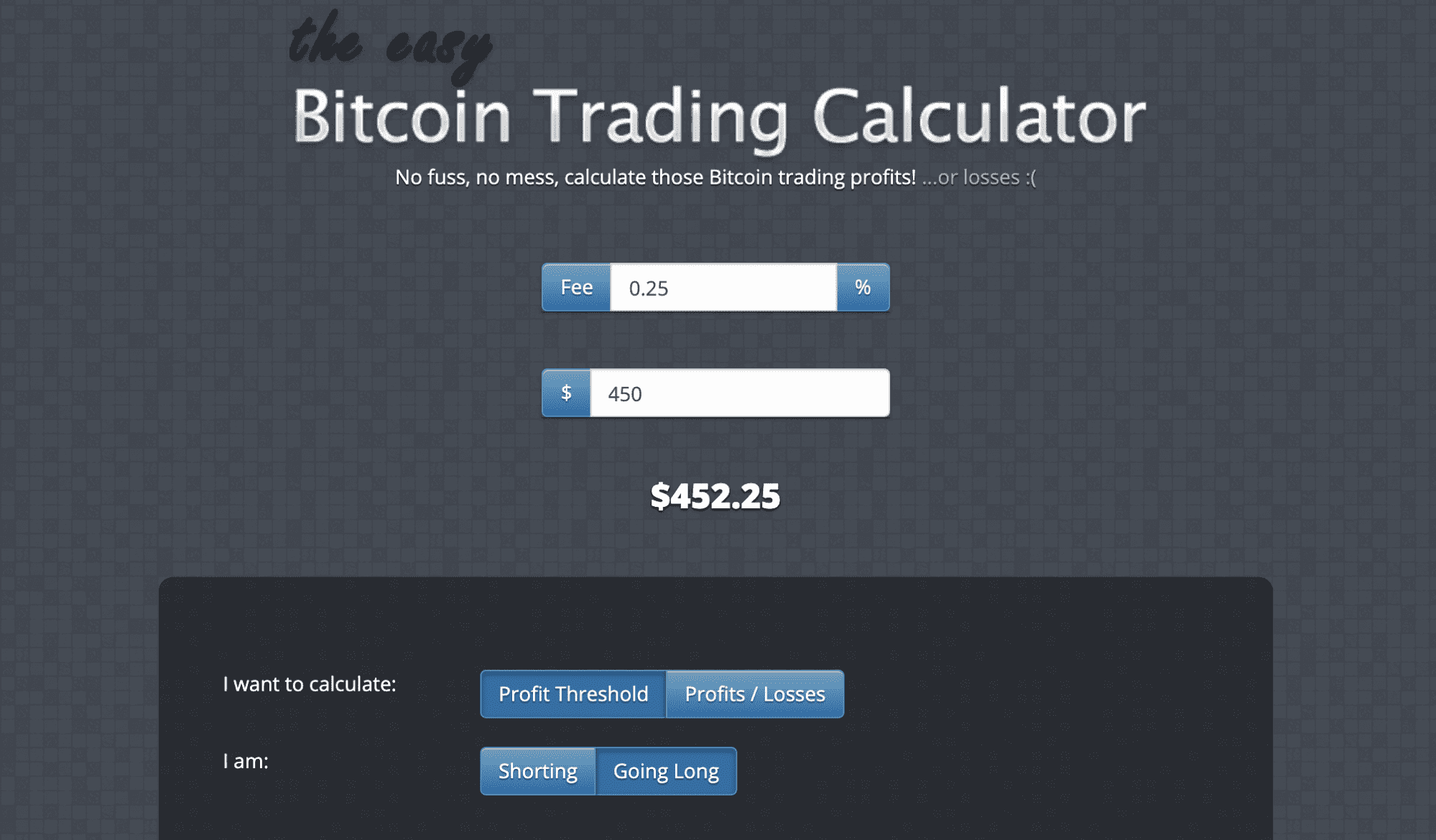 Bitcoin FOMO Calculator