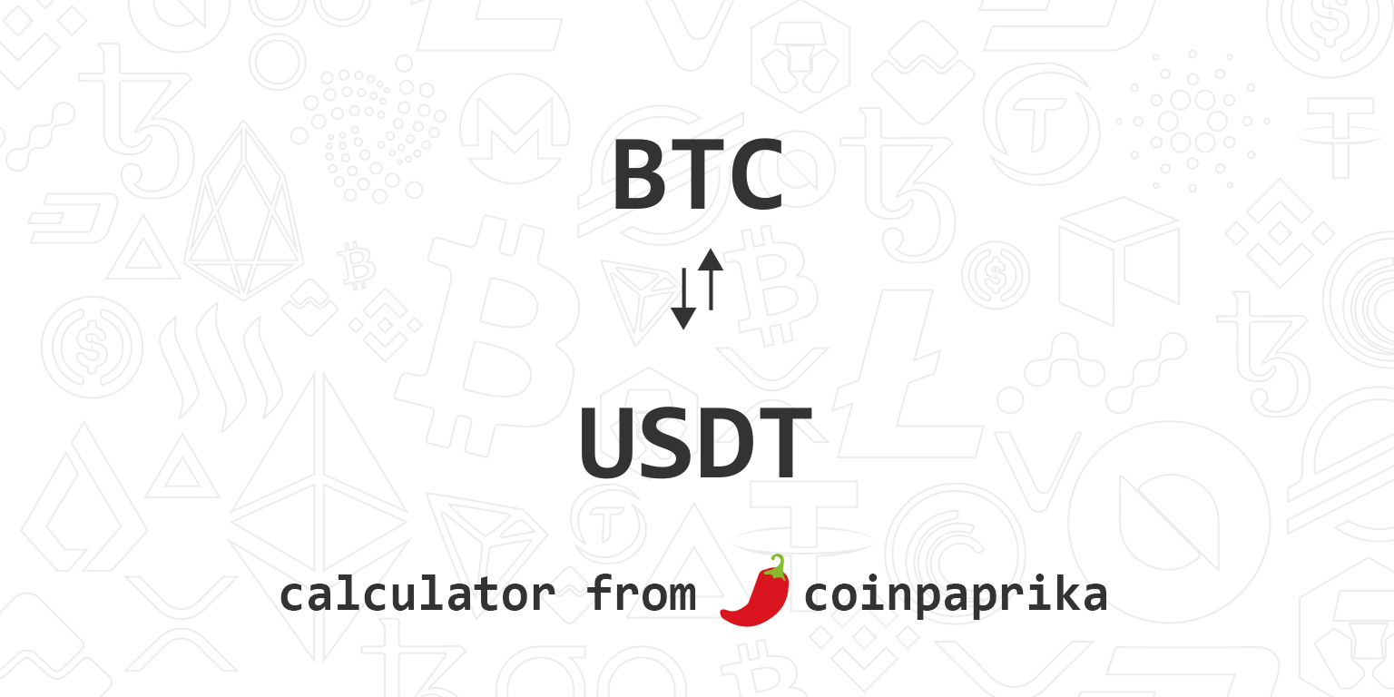 Bitcoin - Tether (BTC/USDT) Free currency exchange rate conversion calculator | CoinYEP