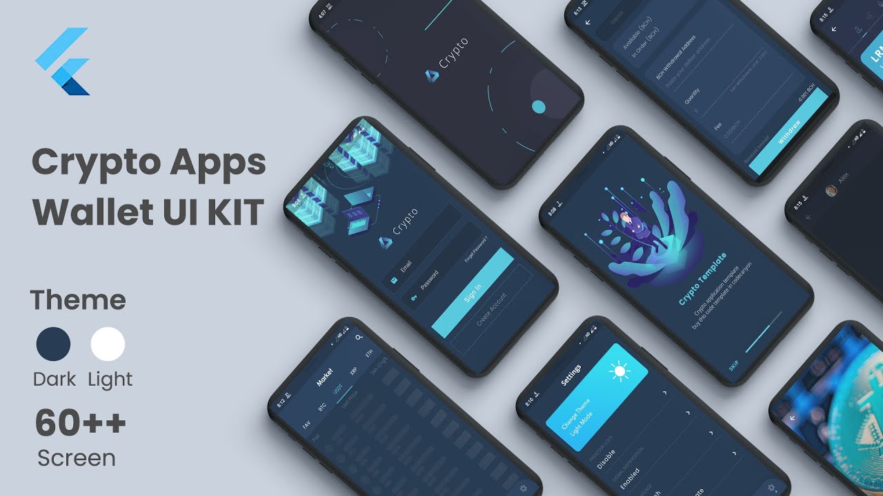 Crypto Blue Template UI KIT with Double Theme