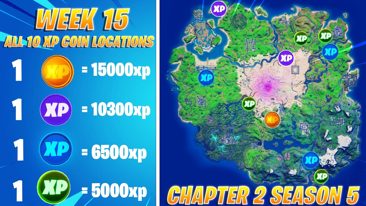 Every Week 10 XP Coin Location in Fortnite Season 4