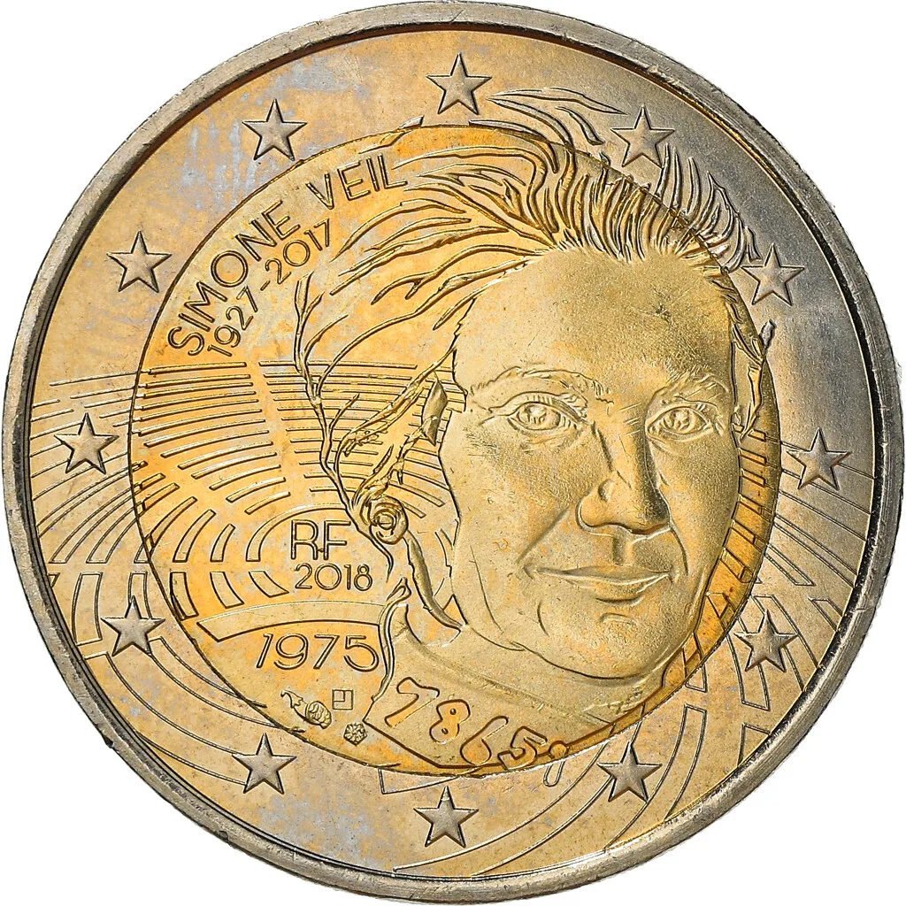 2 Euro commemorative France Simone Veil - cointime.fun