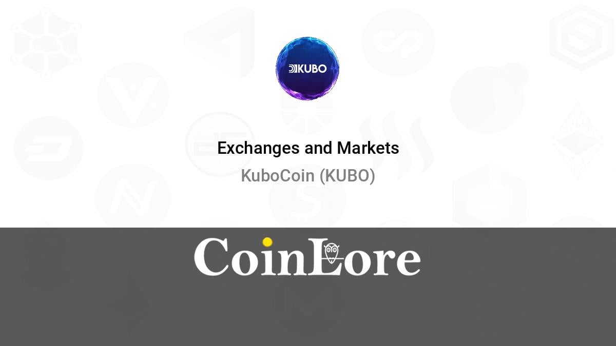 KuboCoin (KUBO) live coin price, charts, markets & liquidity