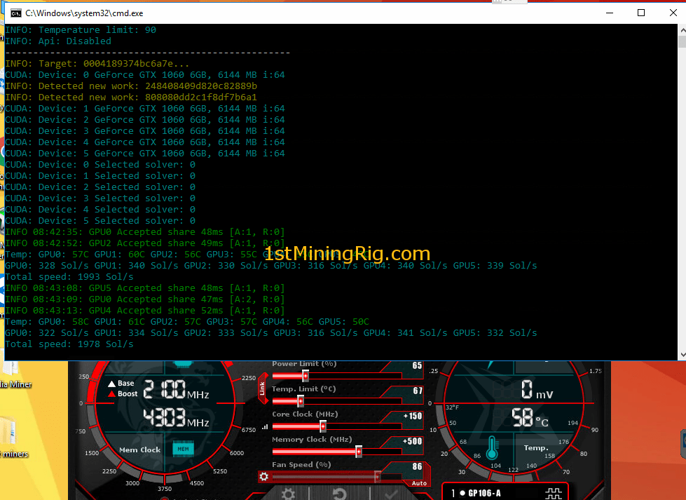 NVIDIA GeForce GTX Cryptocurrency Mining at 65W Detailed