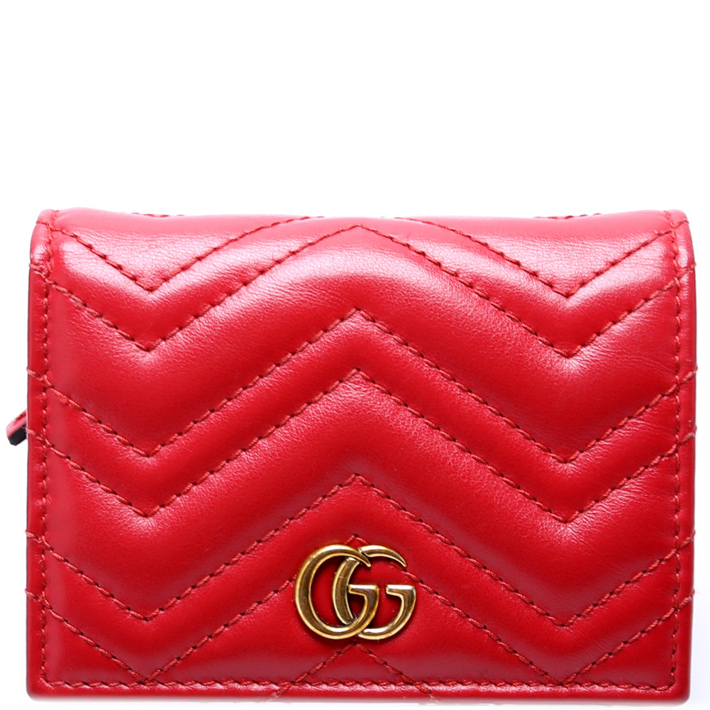 Gucci GG Marmont Quilted Chain Wallet Shoulder Bag Red Leather – Timeless Vintage