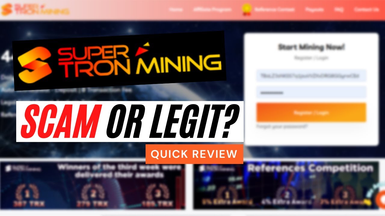 How to know if a tron mining site is fake or legit - John moon - Quora