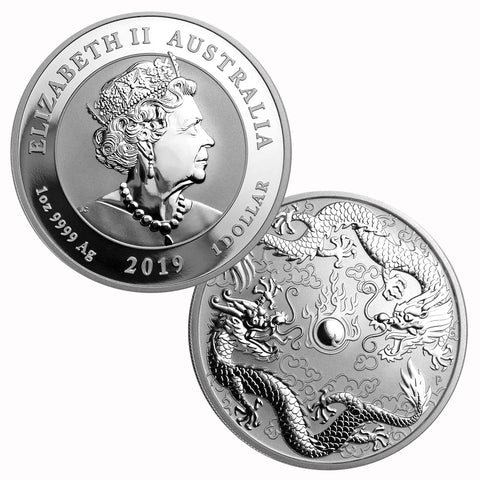 1 oz Australia Double Dragon Silver Coin Myths and Legends – Australian Silver