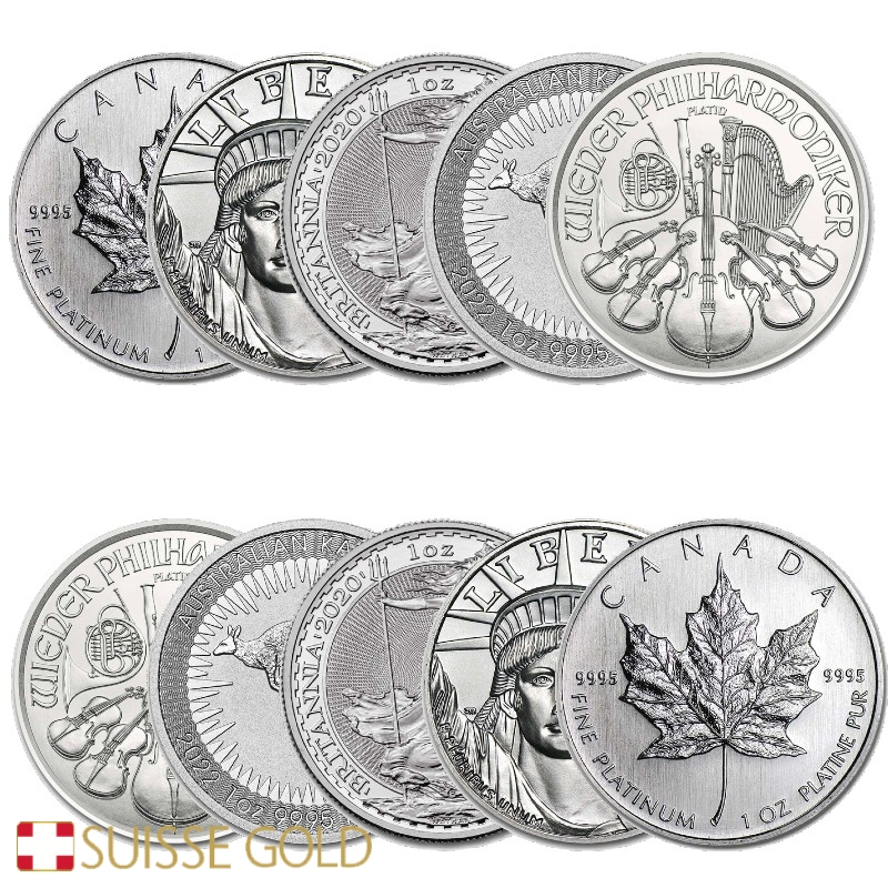 Compare prices of Random 1 Troy Ounce Platinum Coin from online dealers