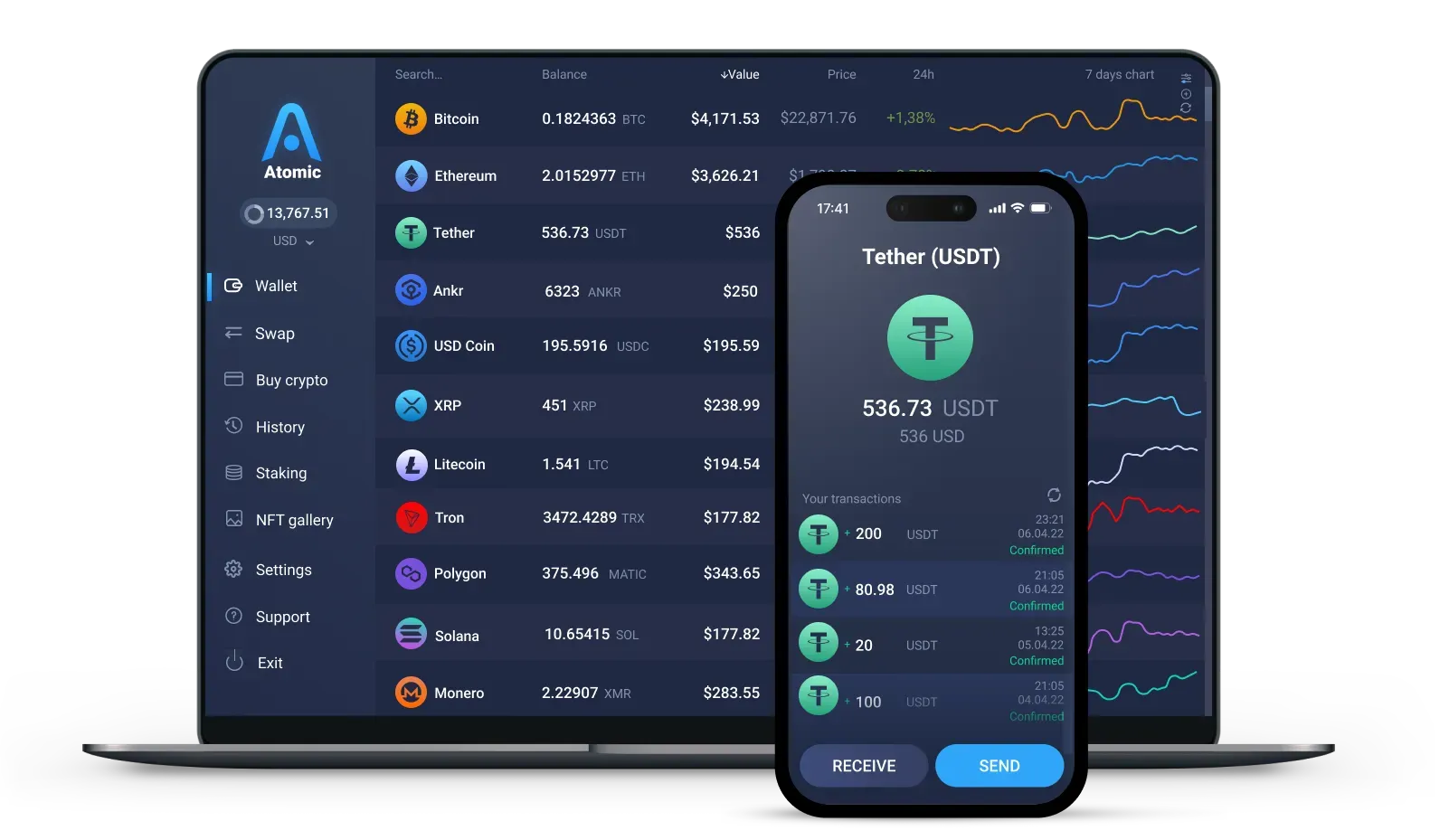 Tether (USDT) Wallet: online Tether wallet app download for iOS and Web | Kauri finance