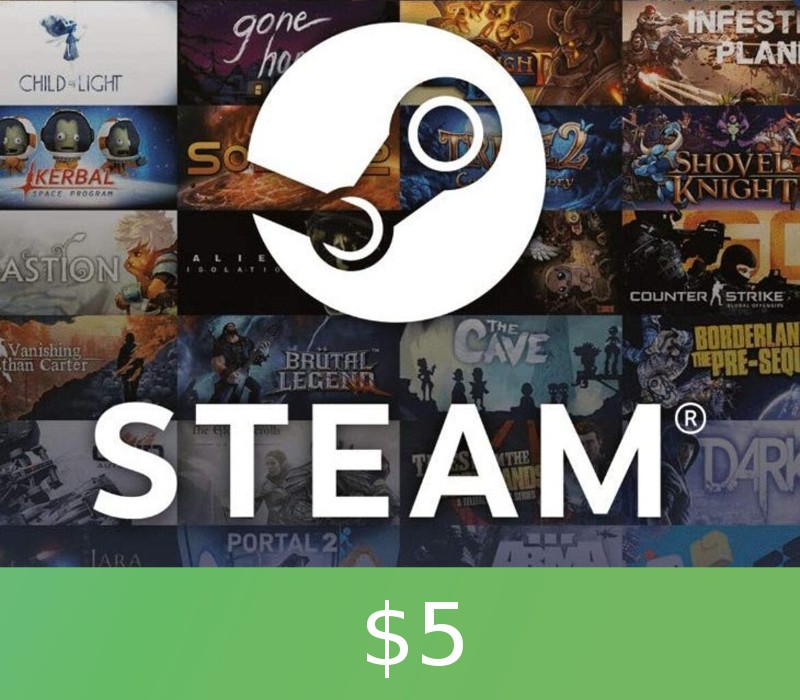 Steam Gift Card 5 USD (US Account Only) (Digital Code) : cointime.fun: Video Games