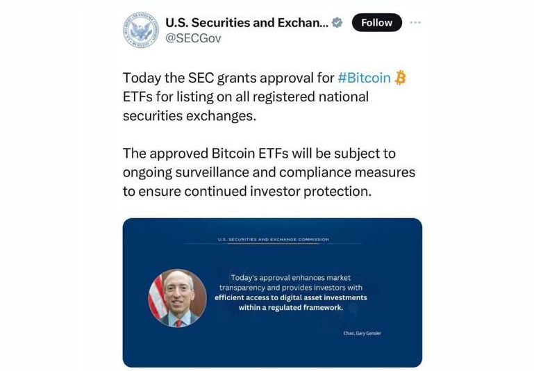 SEC probing fake post on its X account, bitcoin ETFs not yet approved | Reuters