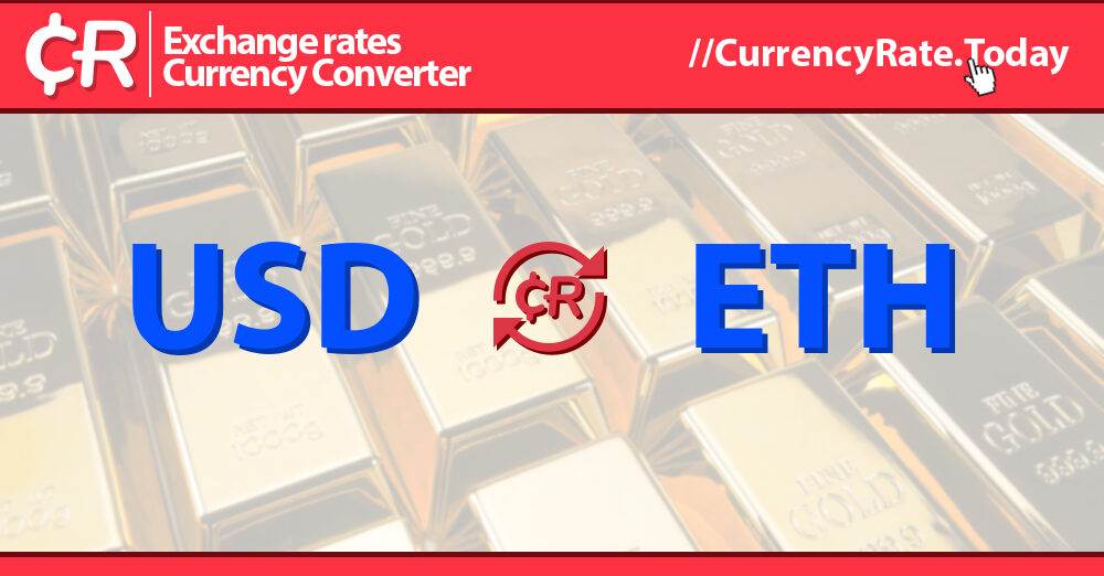 1 ETH to USD - Ethereum to US Dollars Exchange Rate