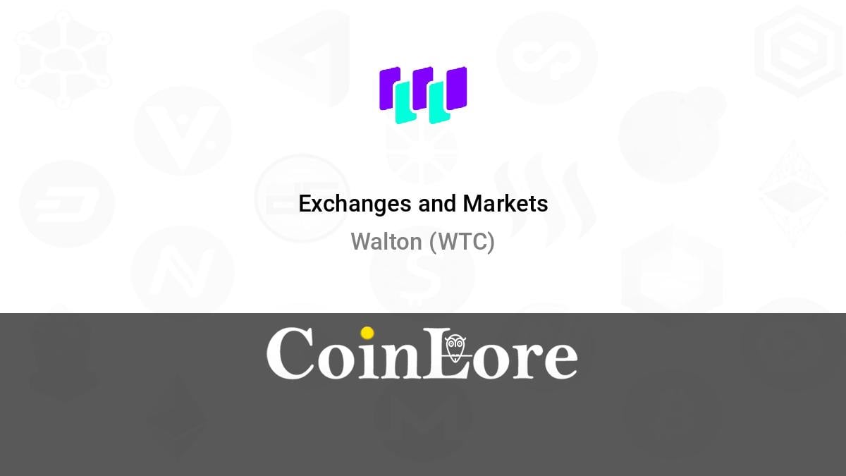 Waltonchain Exchanges - Buy, Sell & Trade WTC | CoinCodex