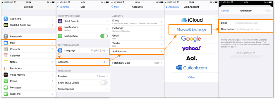 How to Configure the Built-in iOS Mail App for Microsoft | University IT