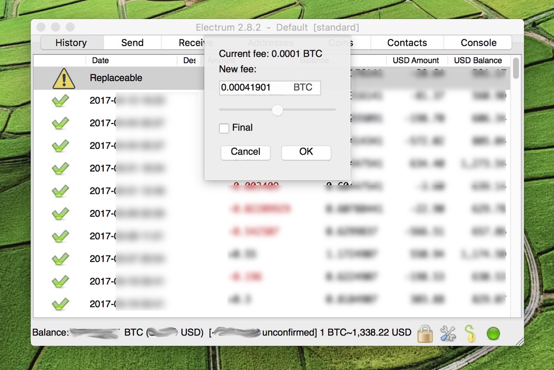 Tails - Exchanging bitcoins using Electrum