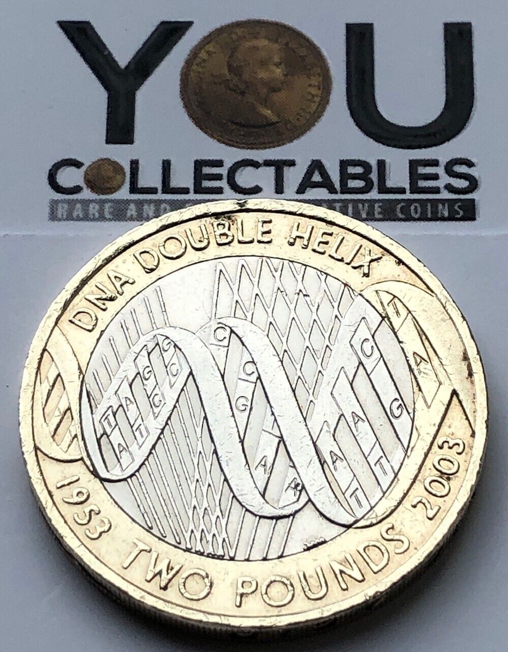 Buy a DNA Double Helix £2 Gold Proof | Chard