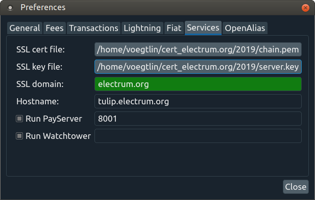 Lightning Integration in Electrum