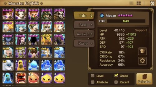 Summoners War Chronicles Accounts for Sale / FunPay