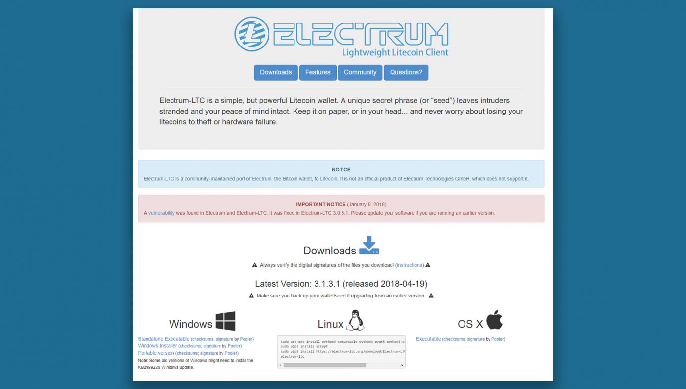 How to safely update your Bitcoin electrum wallet to the latest version