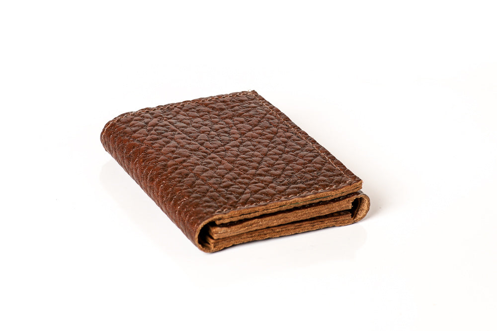 Brown Leather Billfold - Deer - American Made General Store