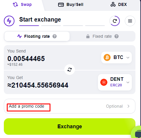 DENT to BTC Exchange | Swap DENT to Bitcoin online - LetsExchange