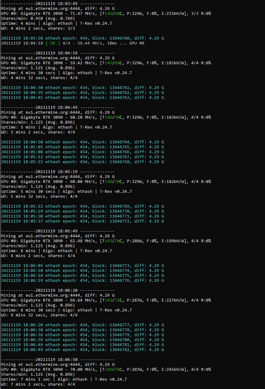 PhoenixMiner command line arguments []