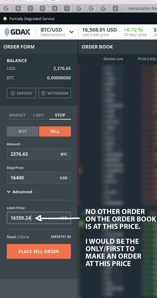 Market, Limit, & Stop Orders For Cryptocurrency