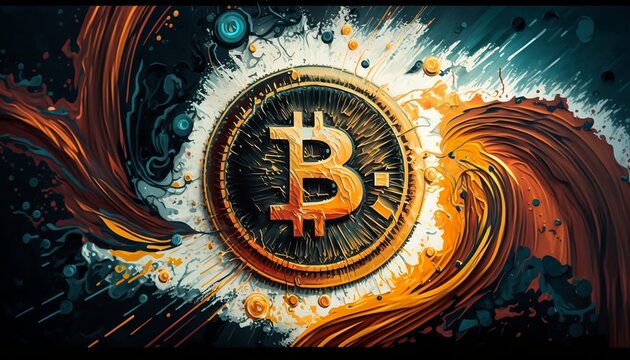 Black Found Bitcoin logo 4K wallpaper download