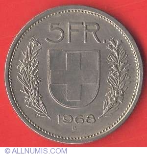 Switzerland Helvetica, coin, 5 Francs - BidCurios