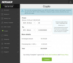 How to send Bitcoin with Neteller? | Wikibrain