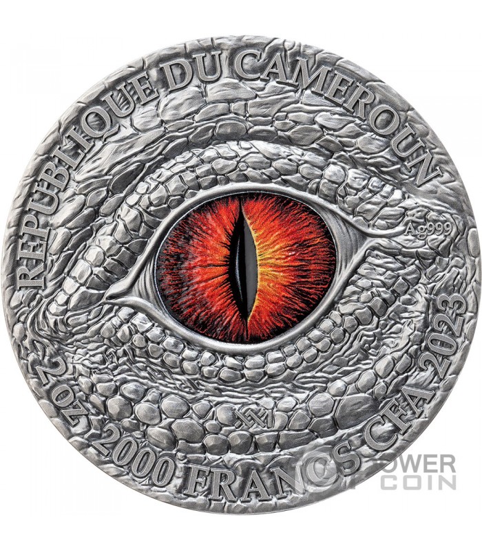 Flaming Wyvern 2 oz silver | Coins Boutique