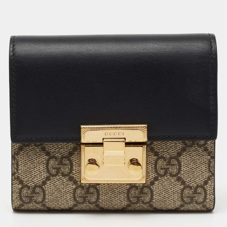 GUCCI Padlock Chain Shoulder Bag, Canvas Coated, Small | ShopShops