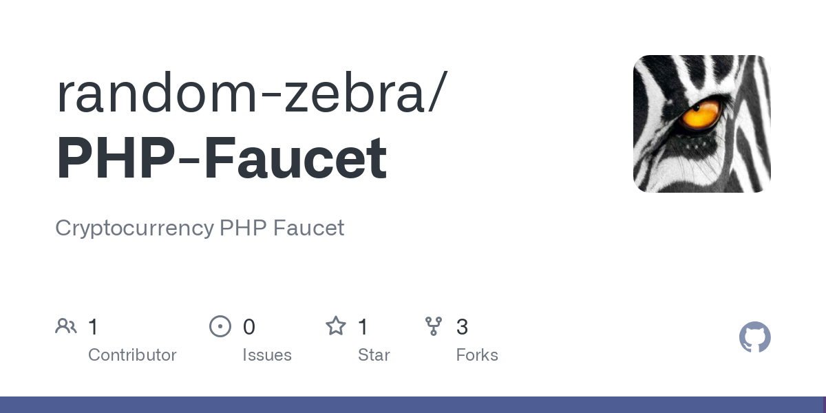 GitHub - random-zebra/PHP-Faucet: Cryptocurrency PHP Faucet
