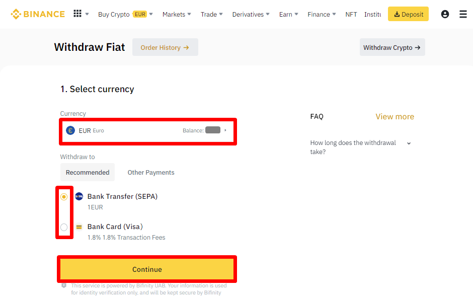 How to Withdraw from Binance to a Bank Account